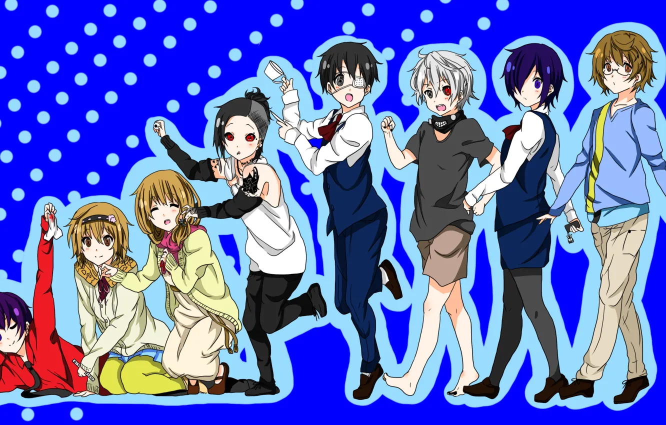 Photo wallpaper art, uta, Tokyo Ghoul, Ken Kanek, Tokyo Ghoul, Fueguchi Hinami, Nisha Where Nisha Want, Tsukiyama …