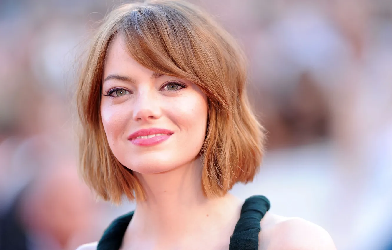 Photo wallpaper look, smile, makeup, actress, photoshoot, hair, Emma Stone, Emma Stone