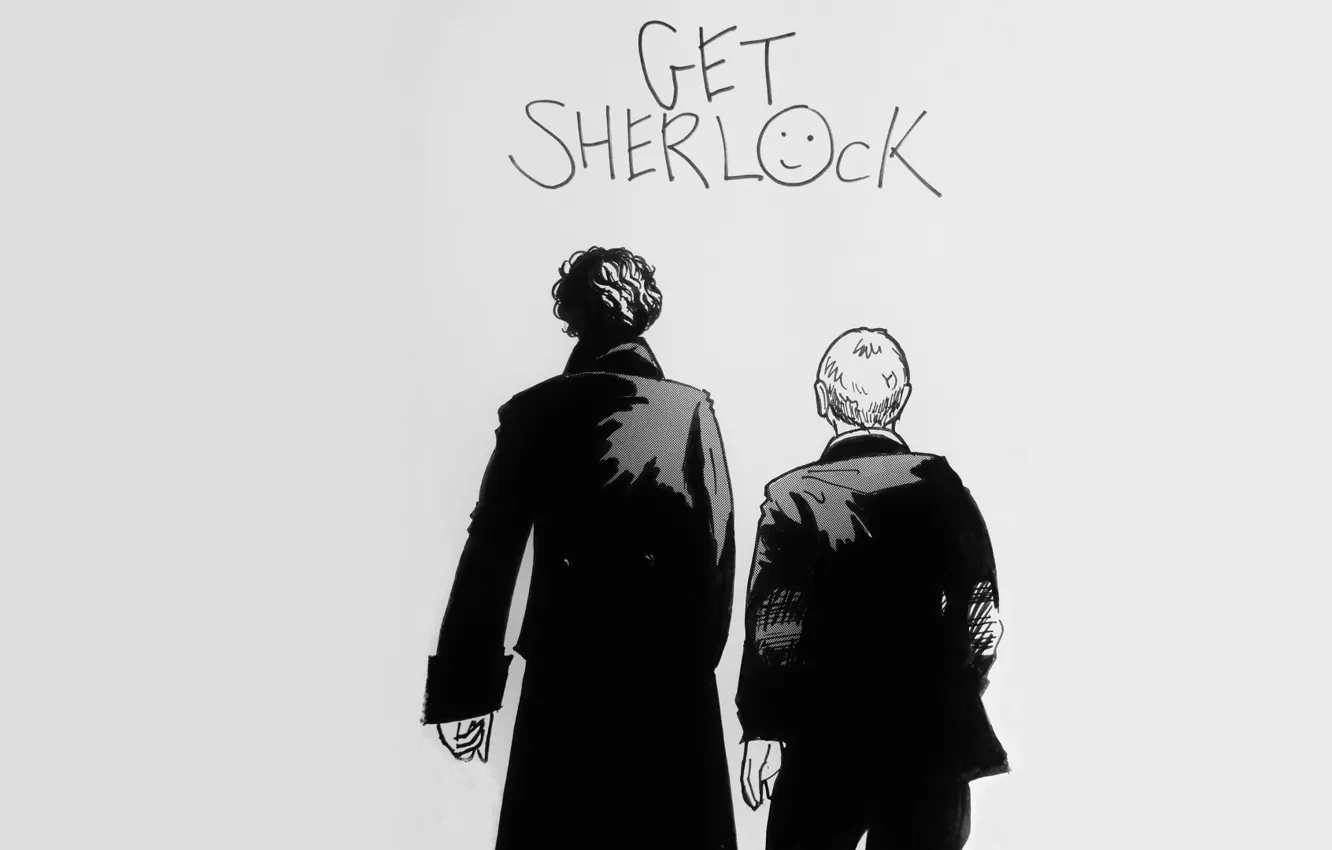 Photo wallpaper background, art, the series, Sherlock Holmes, back, John Watson, Sherlock BBC, Dr. John Watson