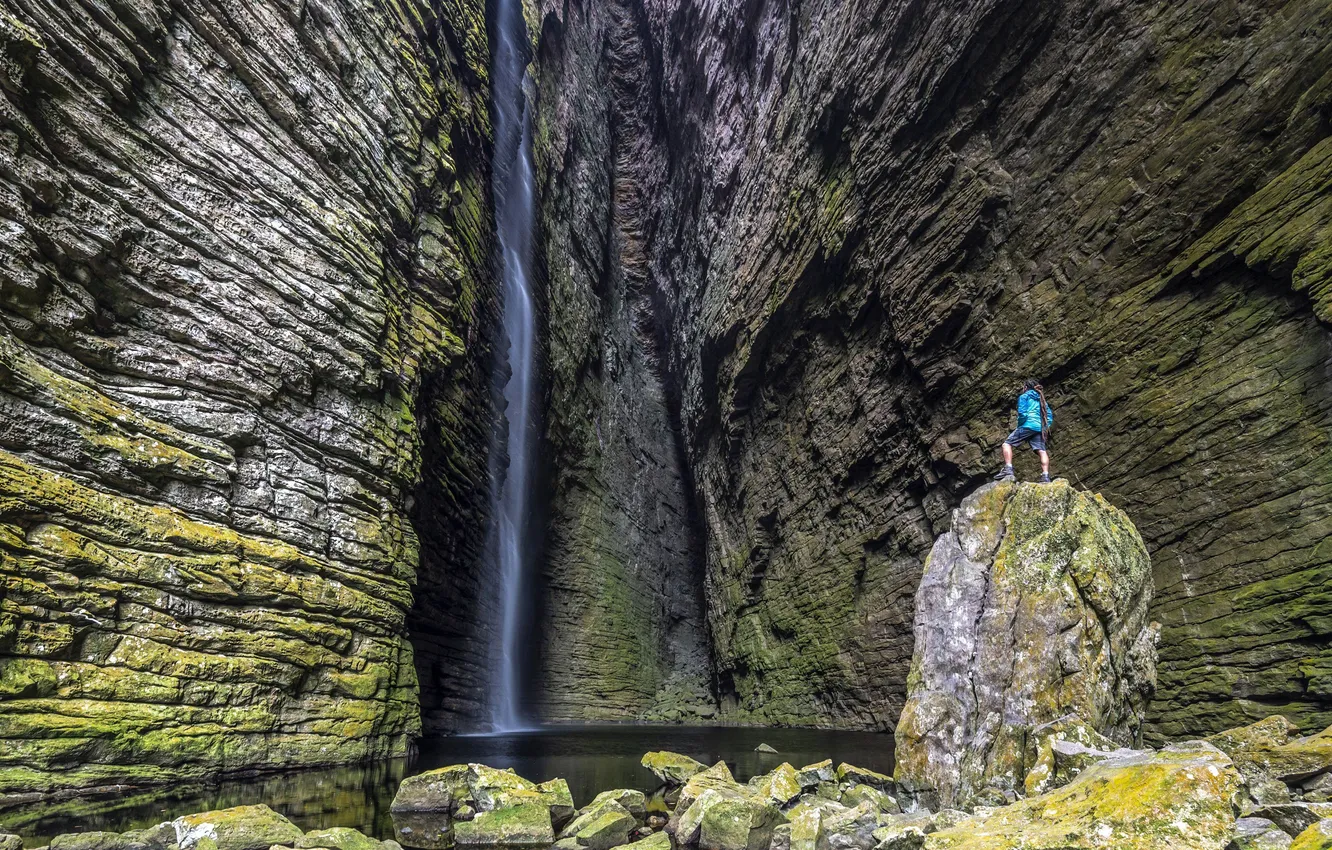 Photo wallpaper Ibicoara, Chapada Diamantina National Park, Fumashinya Waterfall, Ibikoara, Fumacinha Waterfall, Chapada Diamantina National Park
