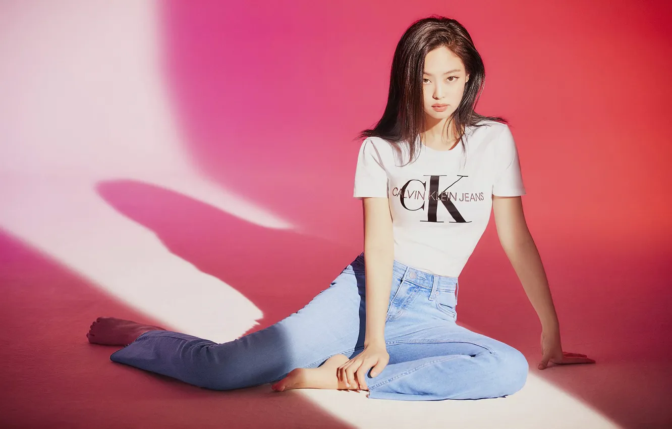 Photo wallpaper 1920x1080, Wallpaper for desktop, Kpop, Calvin Klein, 16:9, Blackpink, Kim Jenny, Korean singer