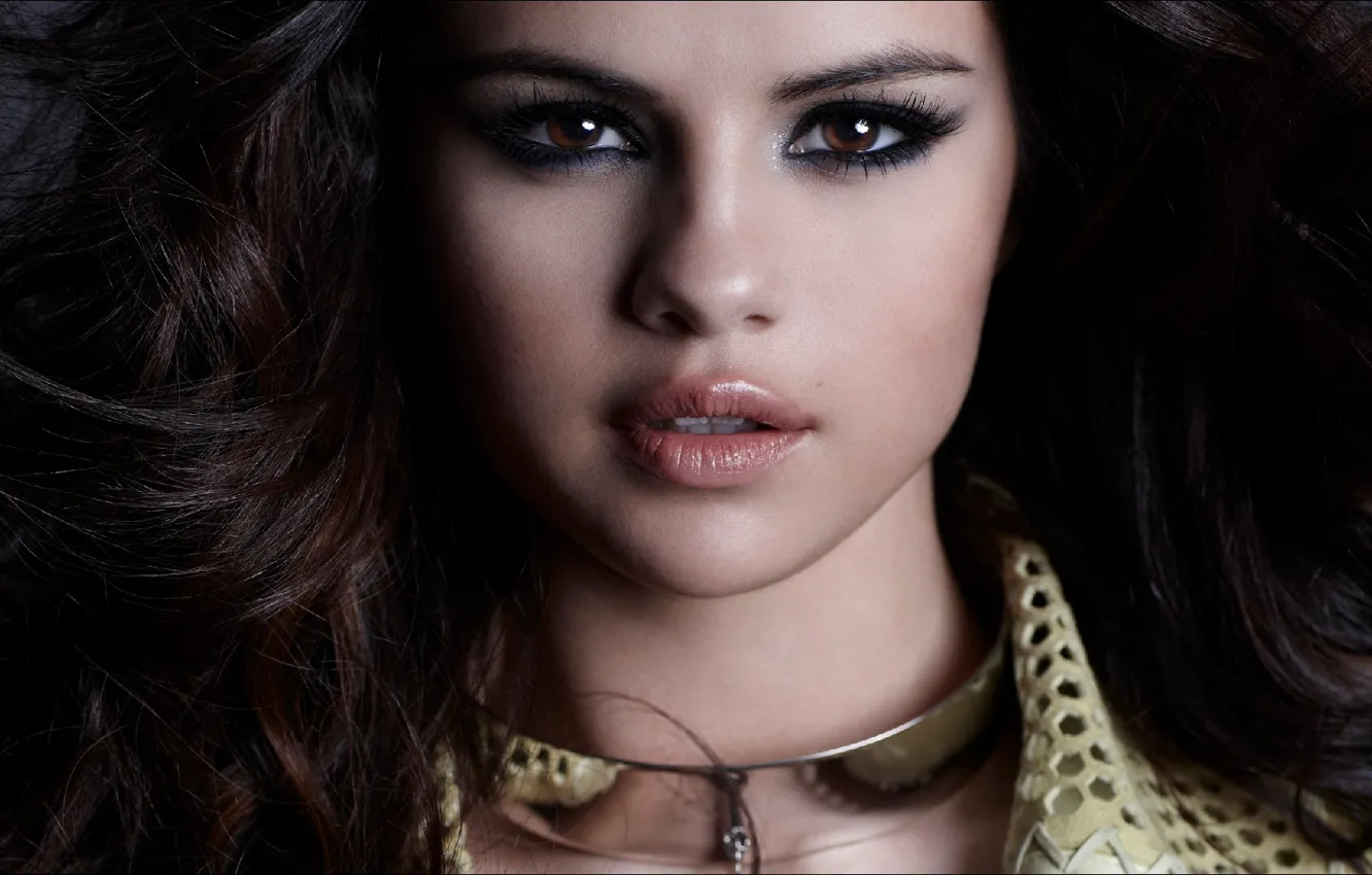 Photo wallpaper Selena Gomez, portrait, face beautiful