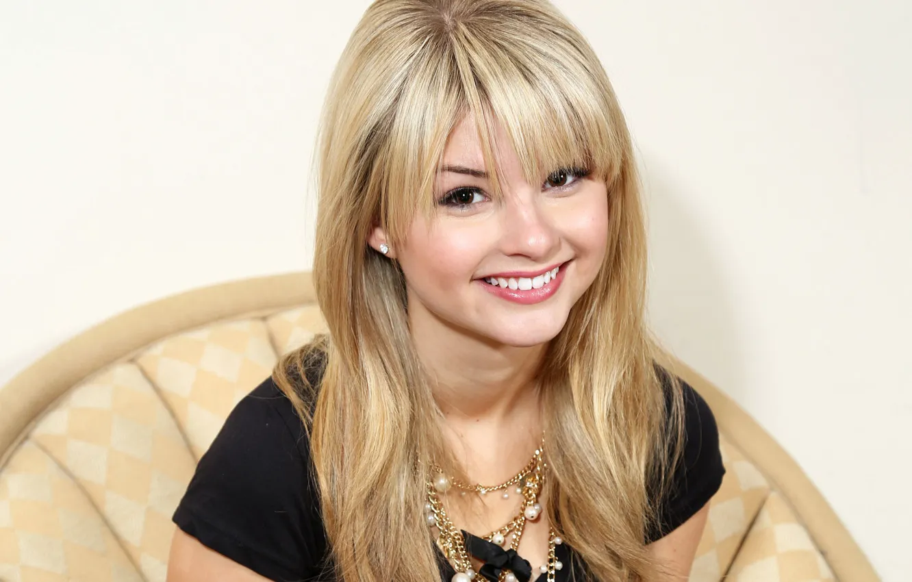 Photo wallpaper look, girl, face, smile, sweetheart, hair, actress, blonde