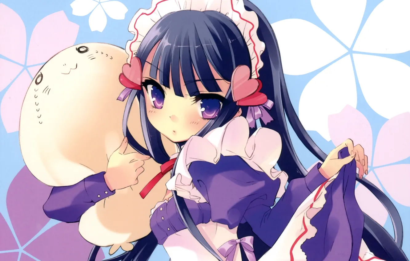 Photo wallpaper toy, hearts, the maid, art, big eyes, noizi ito