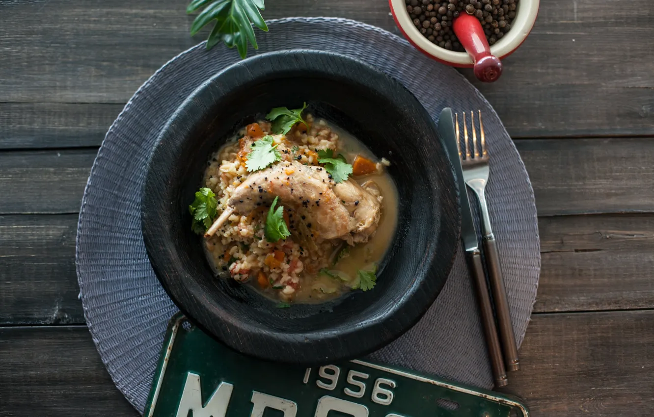Photo wallpaper soup, pepper, the first dish