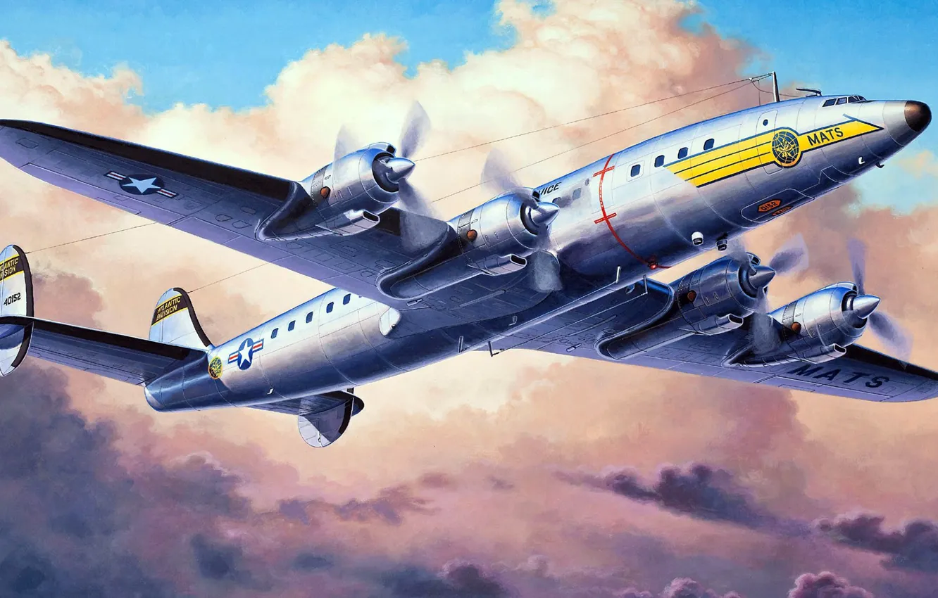 Photo wallpaper constellation, Lockheed, UNITED STATES AIR FORCE, Constellation, C-121, American long-haul piston