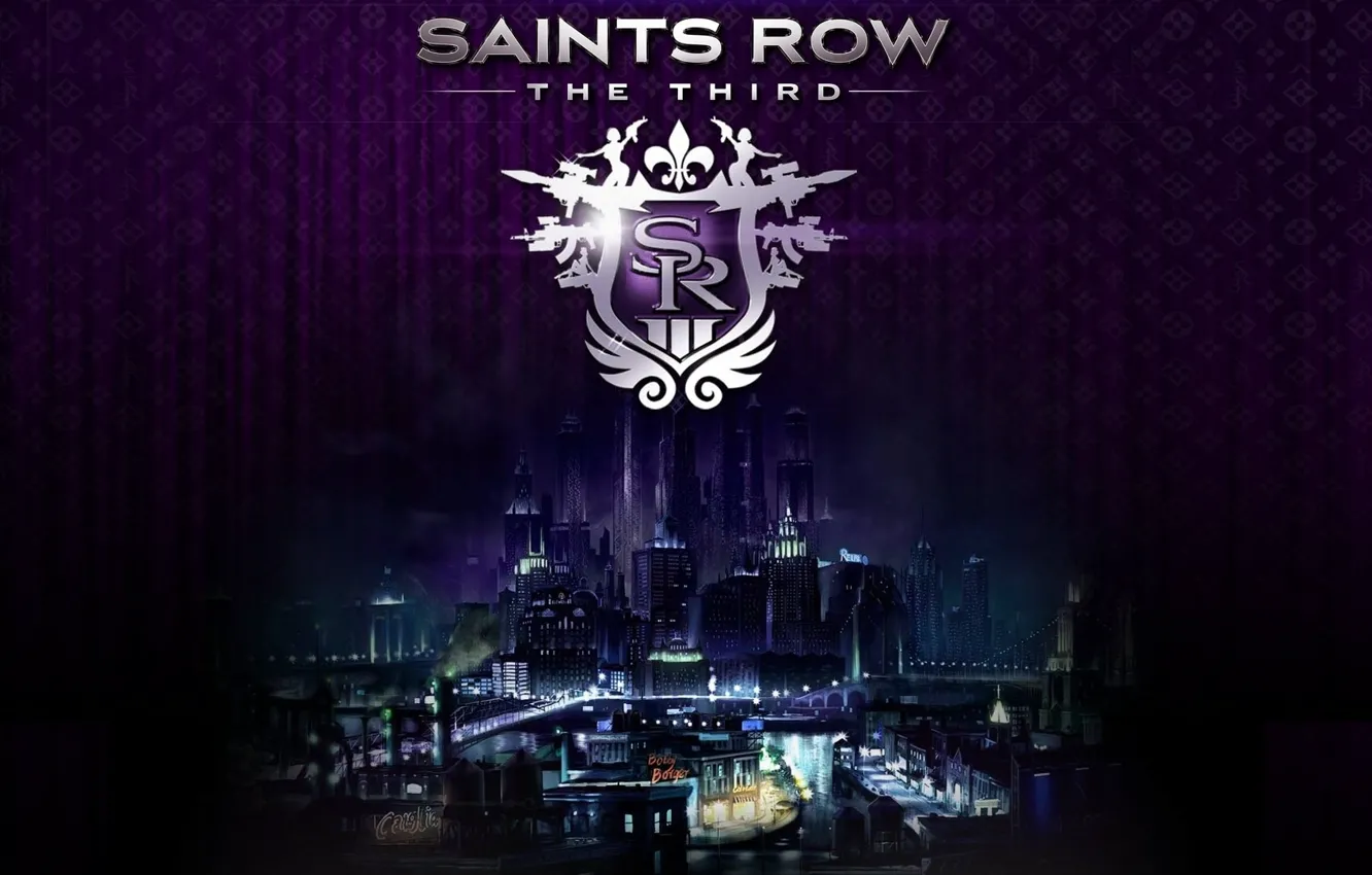 Photo wallpaper logo, saints row, the third, stilport