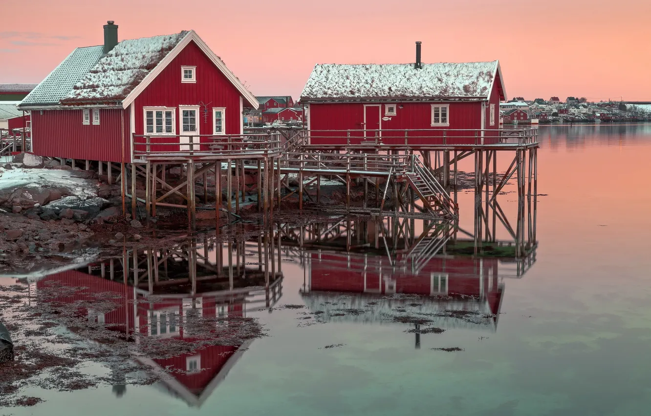 Photo wallpaper the city, home, Bay