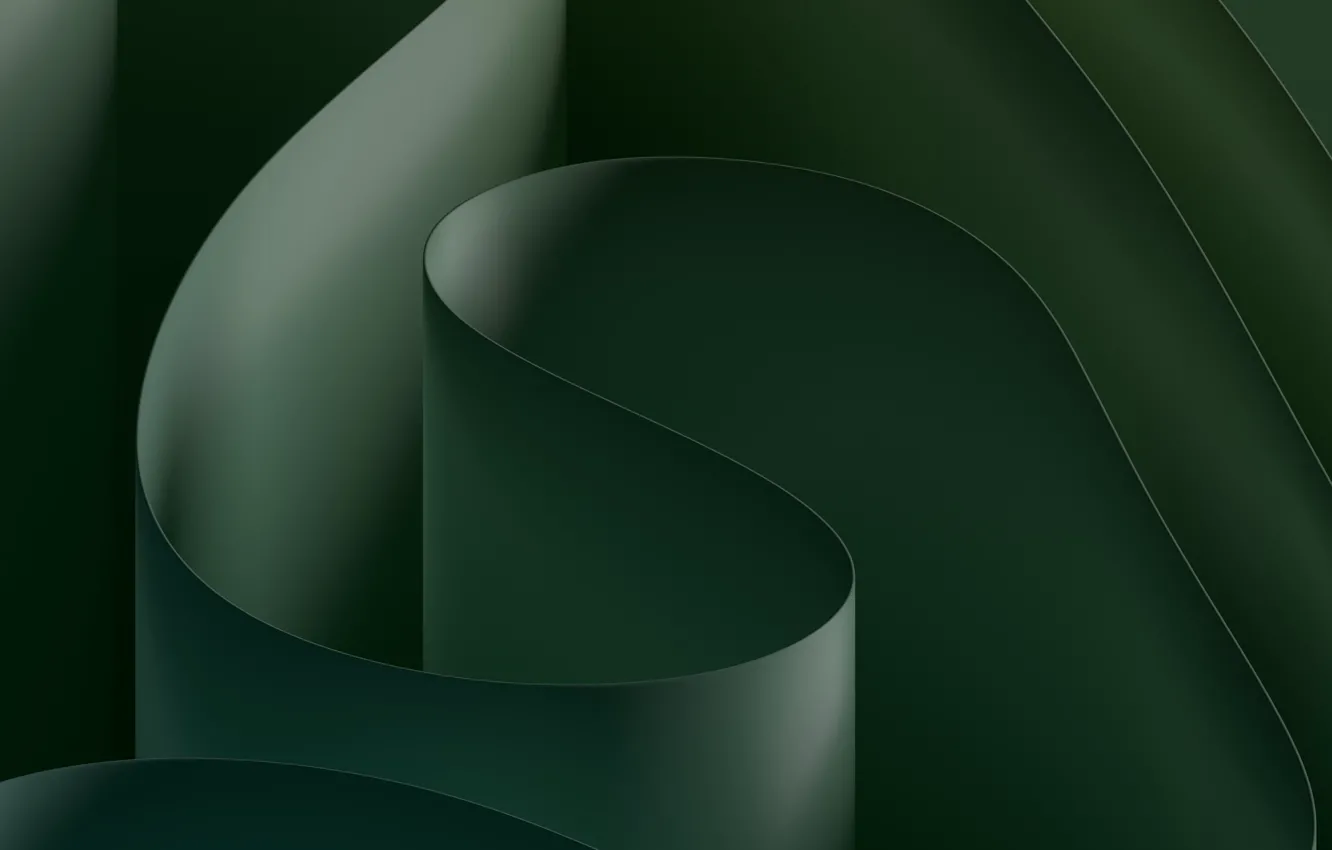 Photo wallpaper green, abstract, design