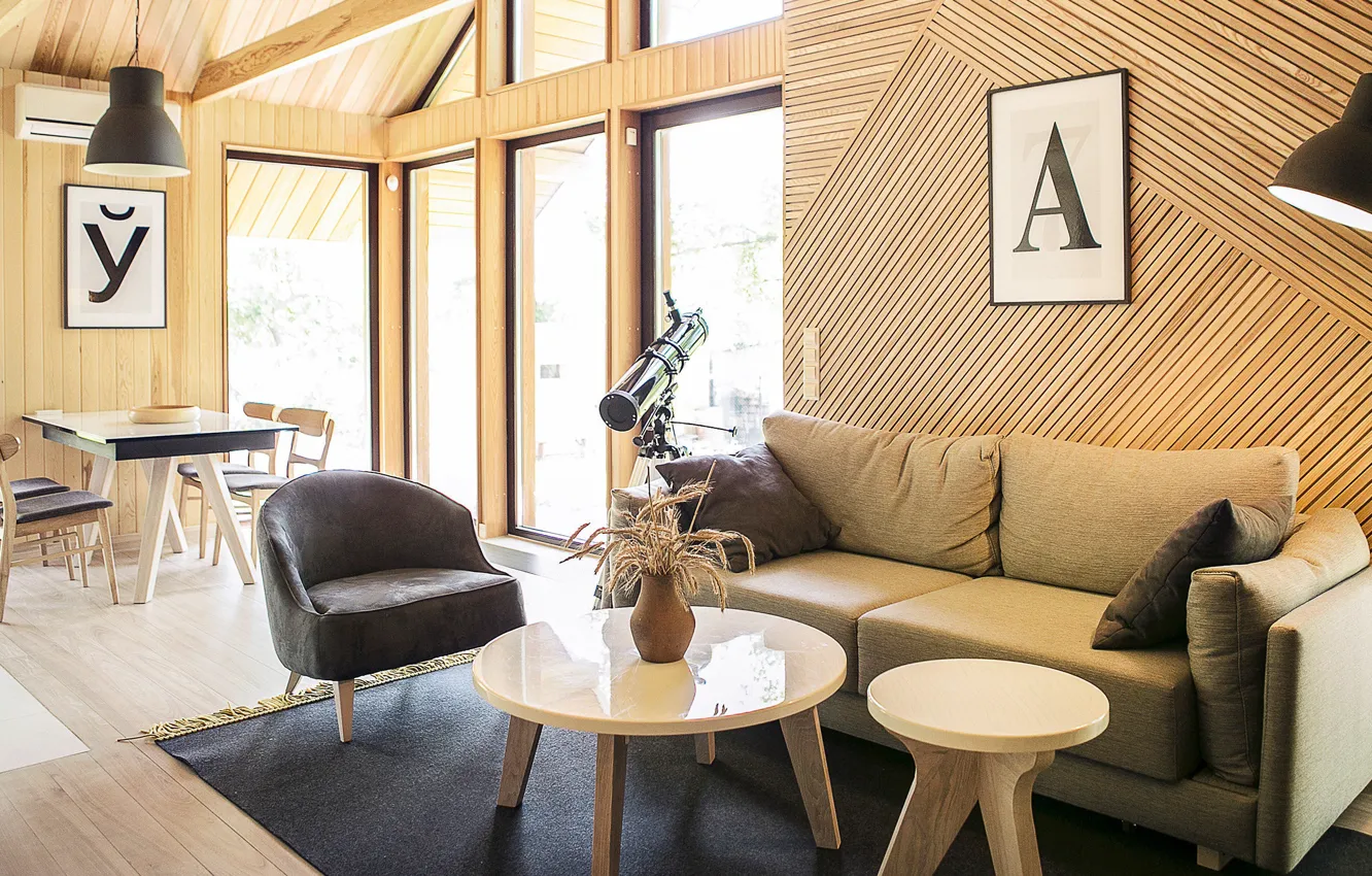 Photo wallpaper design, style, interior, living room, Belarus, dining room, Belarus, Modern modular house