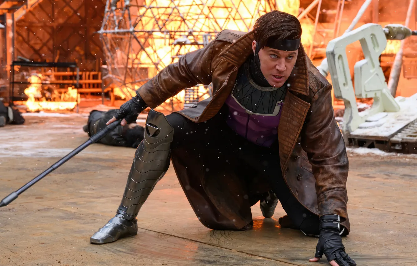 Photo wallpaper lights, guy, Gambit, Channing Tatum, Channing Tatum, 2024, Deadpool & Wolverine
