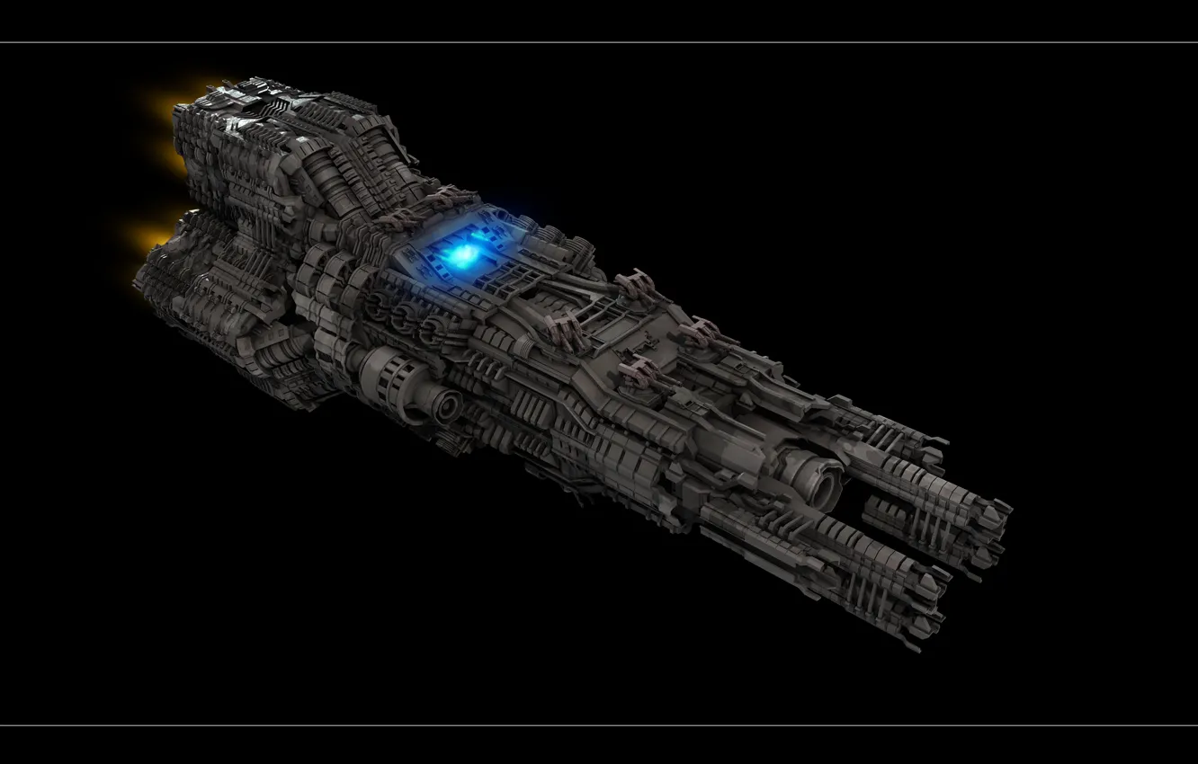 Photo wallpaper space, cosmos, ship