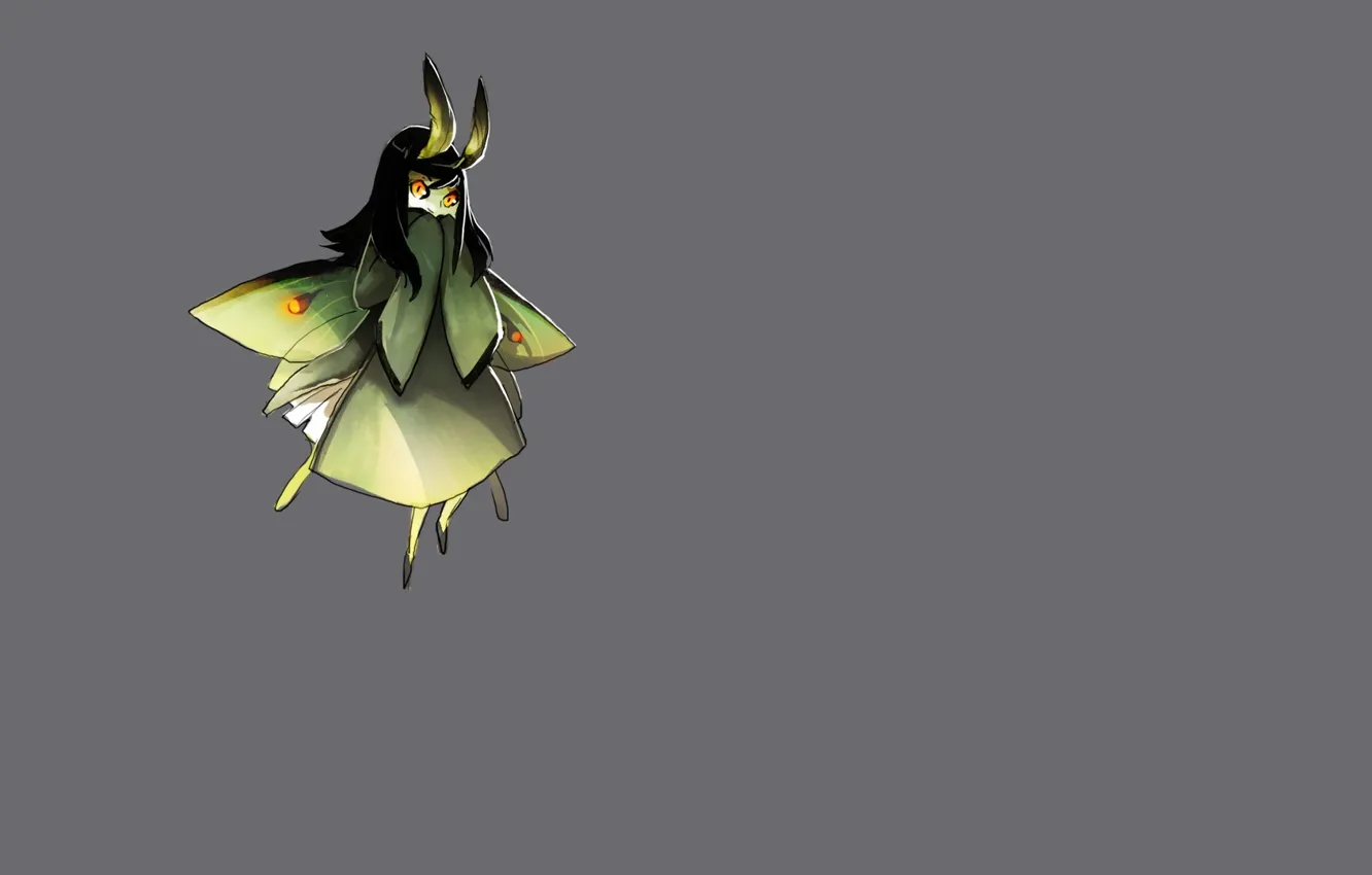Photo wallpaper butterfly, art, Girl, I love it