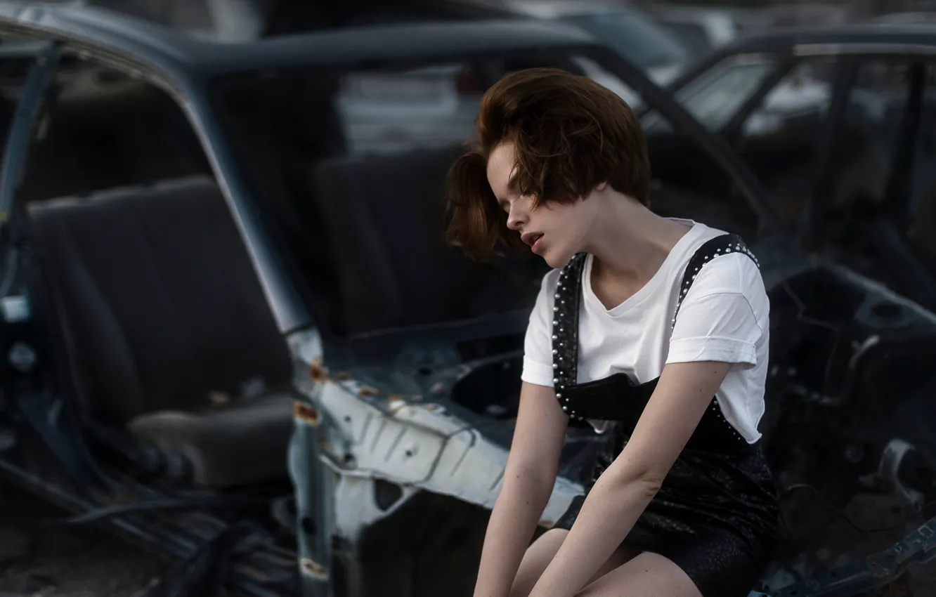 Photo wallpaper auto, girl, Alina, Tatiana Mercalova