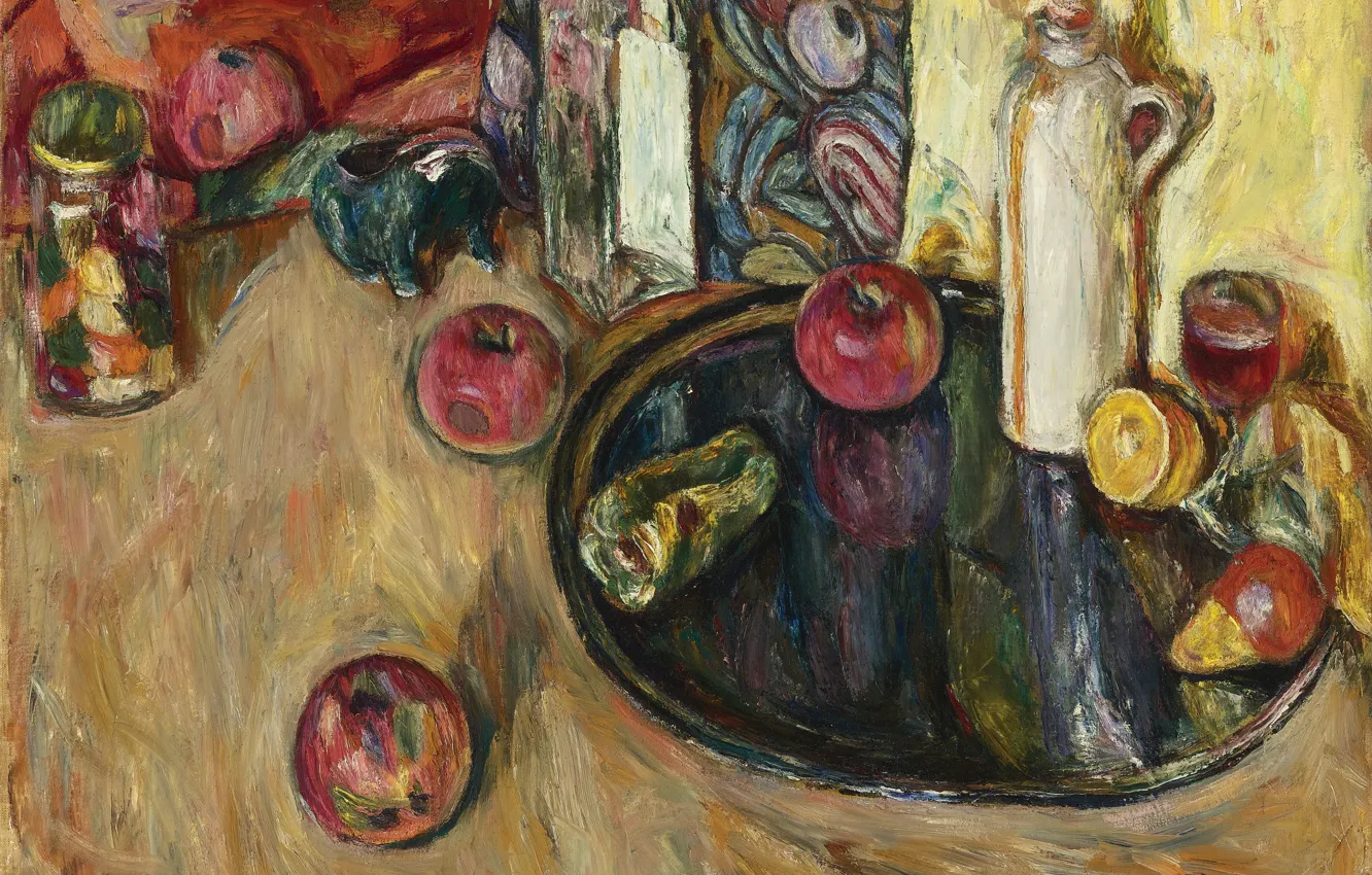 Photo wallpaper still life, Abraham Manievich, STILL LIFE oil on canvas