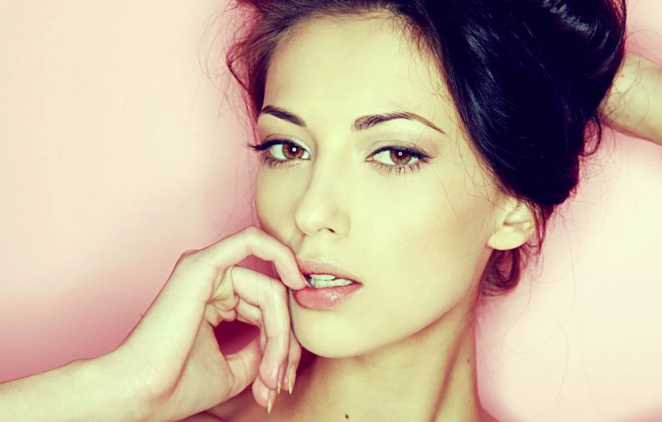 Photo wallpaper look, girl, face, Anna sbitna, Anna Sbitnaya