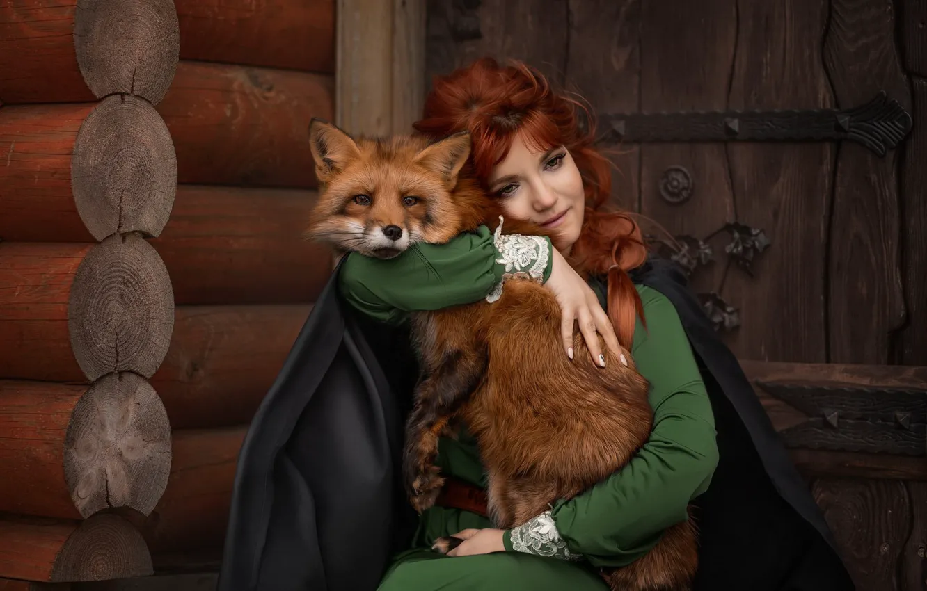 Photo wallpaper look, girl, face, pose, smile, each, portrait, home