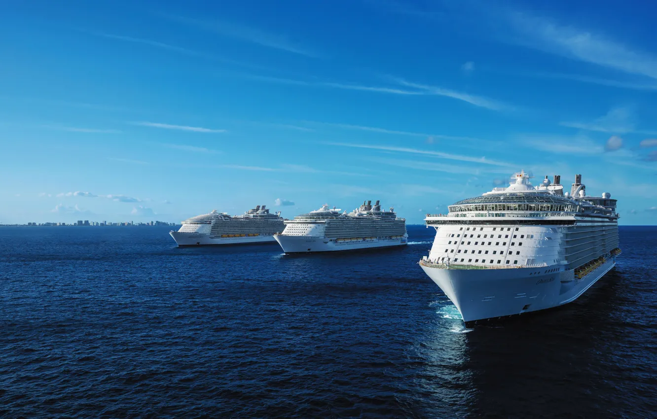 Photo wallpaper sea, the ocean, The ship, Navy, Oasis of the Seas, royal, Royal Caribbean International, Passenger …