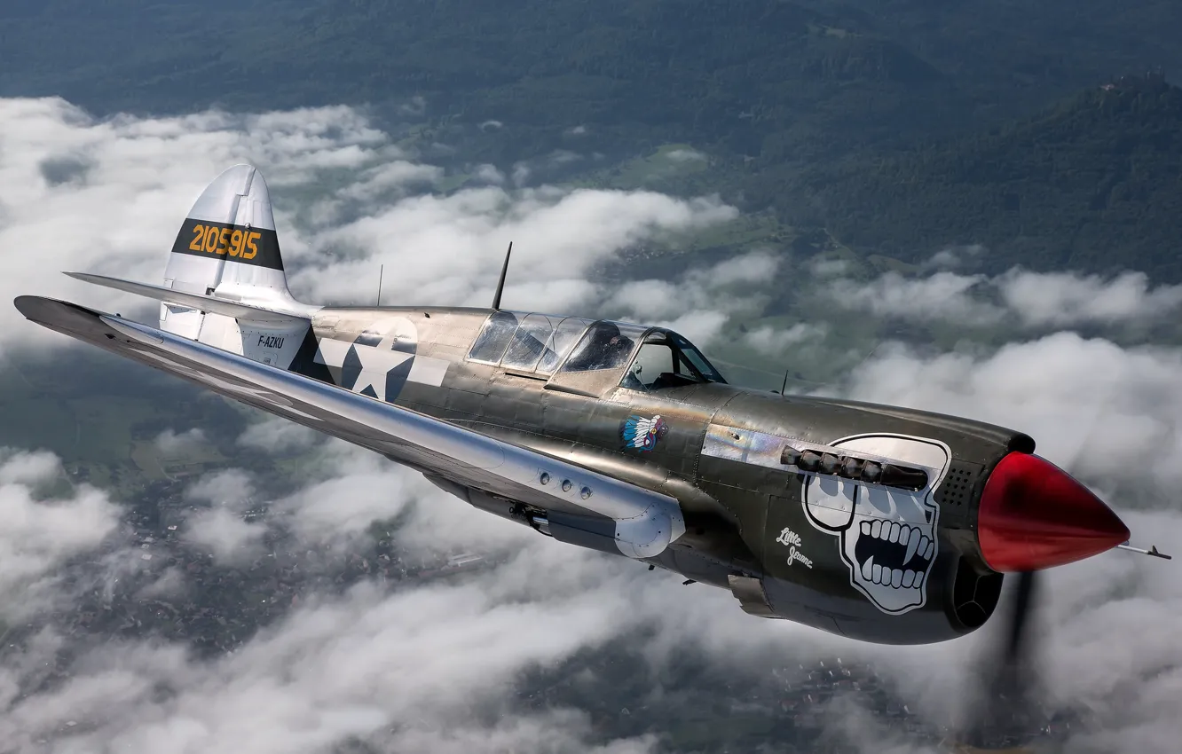 Photo wallpaper fighter, times, The second world war, P-40N