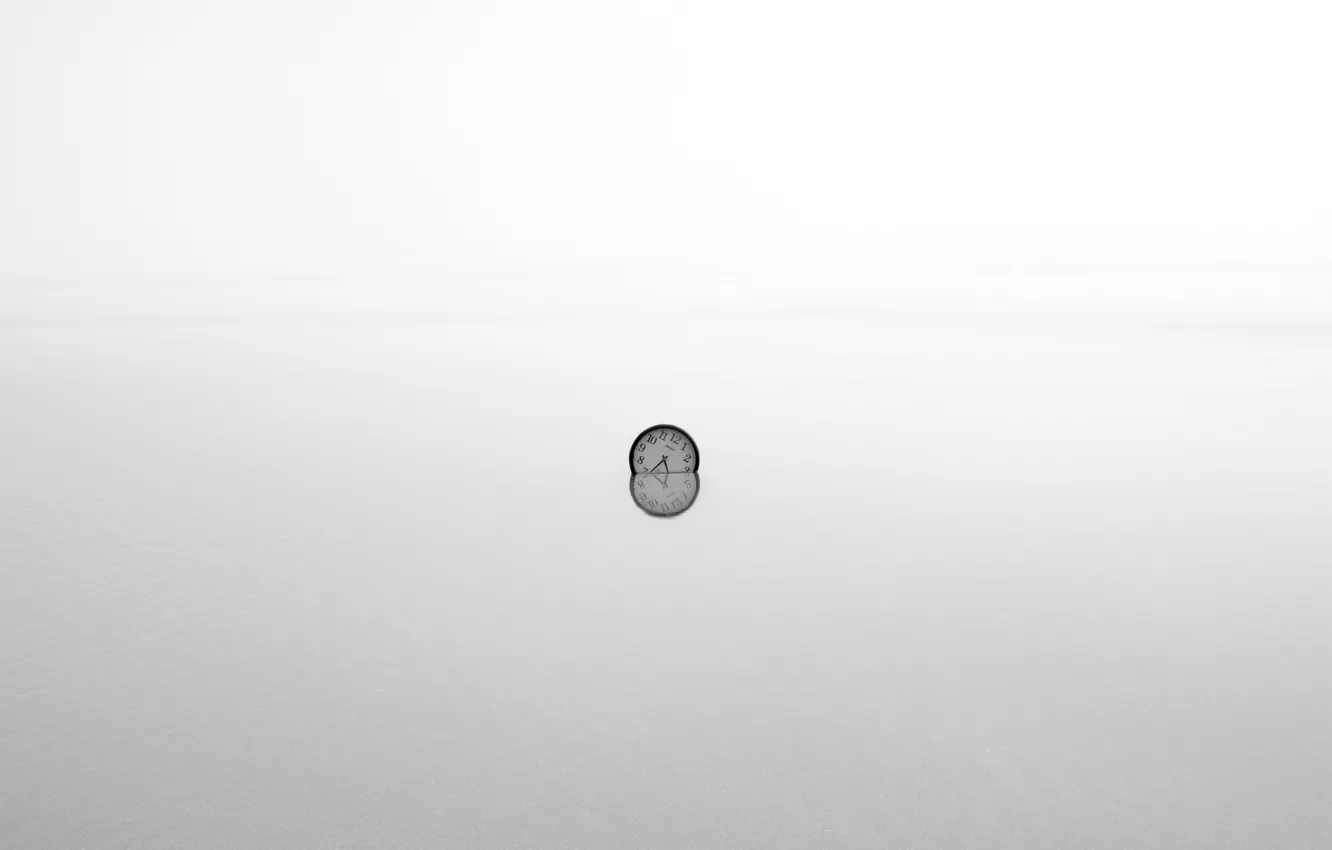 Photo wallpaper water, fog, watch
