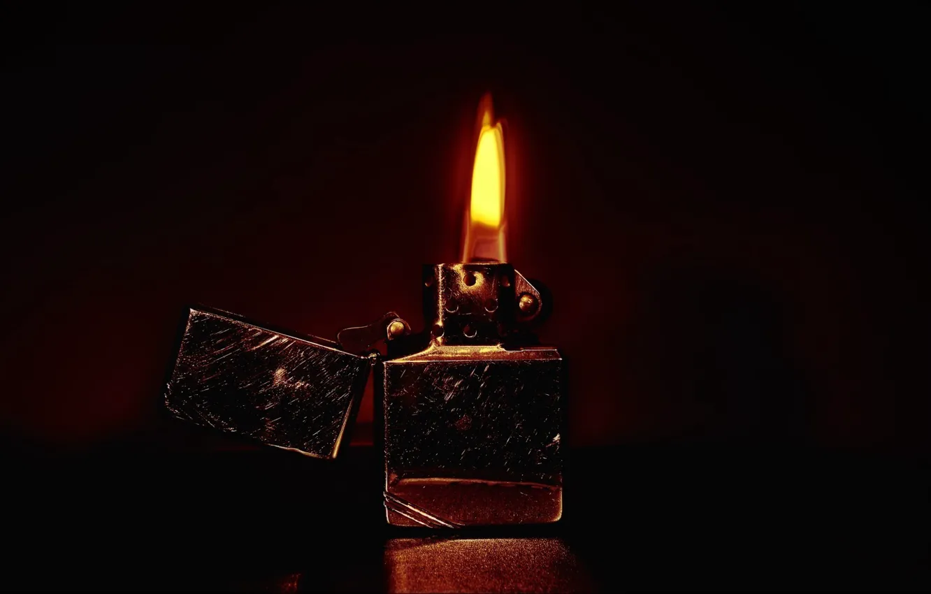 Photo wallpaper lights, flame, lighter, scratches, zippo