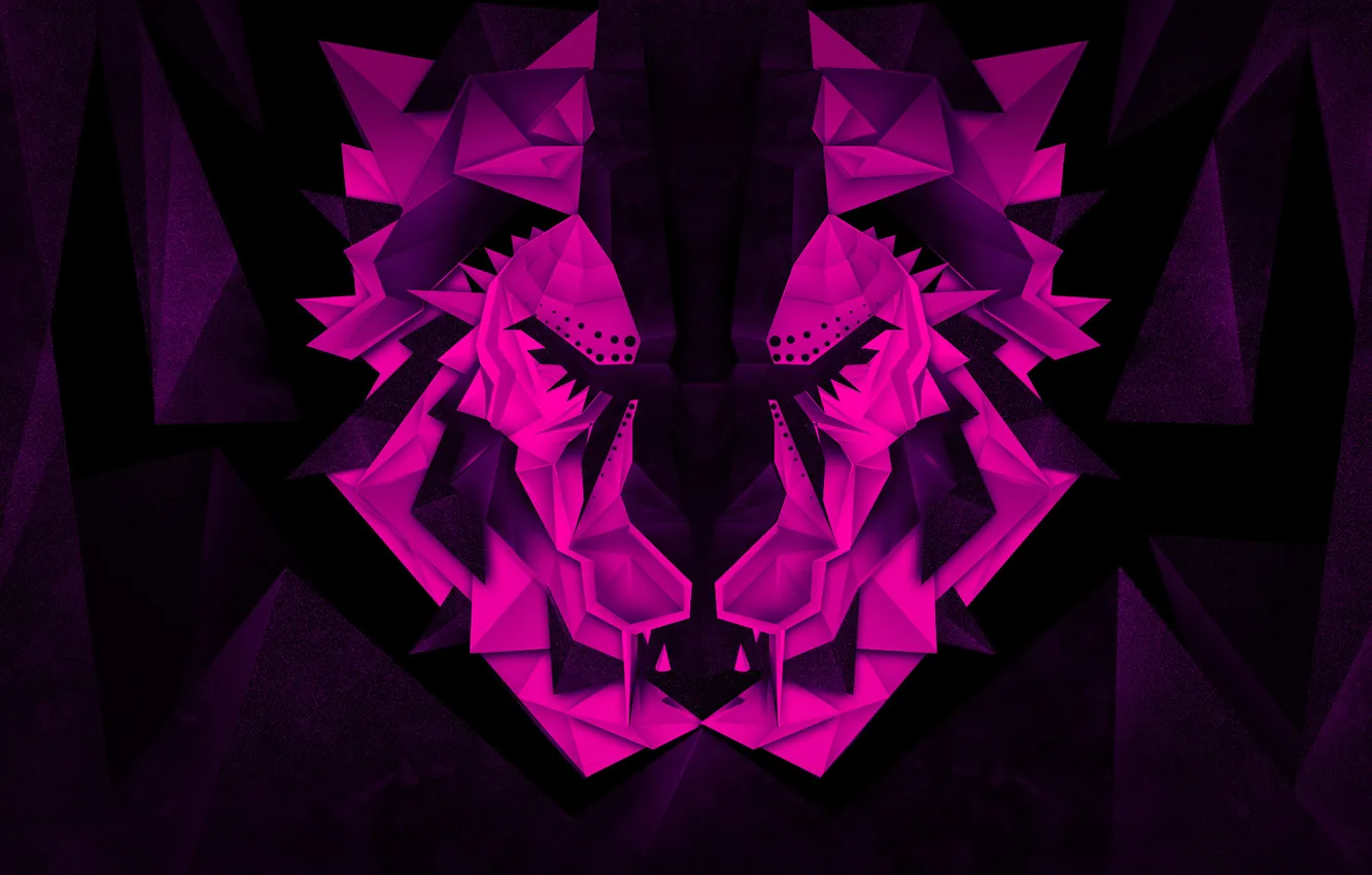 Photo wallpaper cat, space, abstraction, tiger, by Khyzyl Saleem