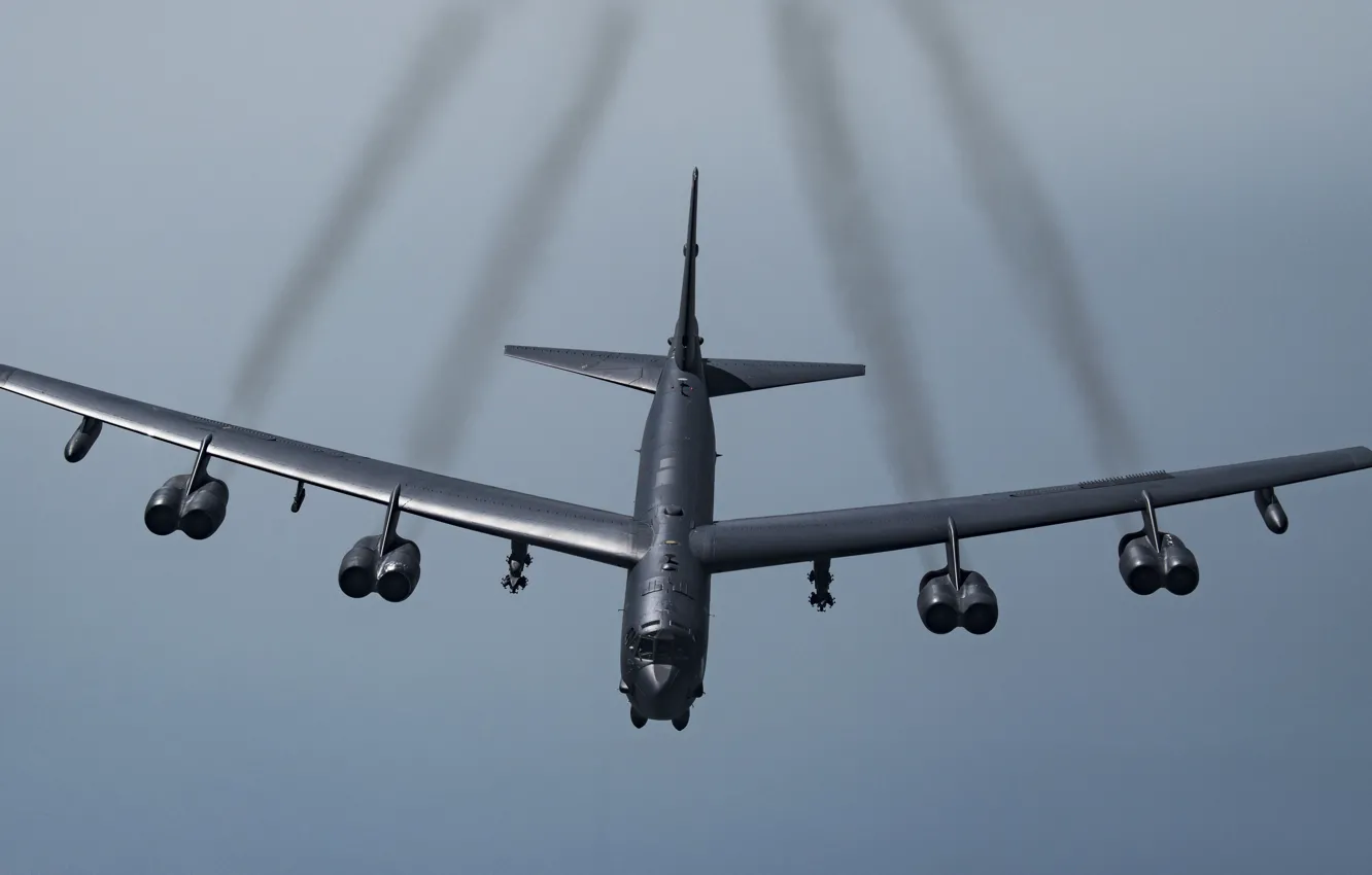 Photo wallpaper UNITED STATES AIR FORCE, Boeing B-52 Stratofortress, Stratospheric fortress, American strategic bomber