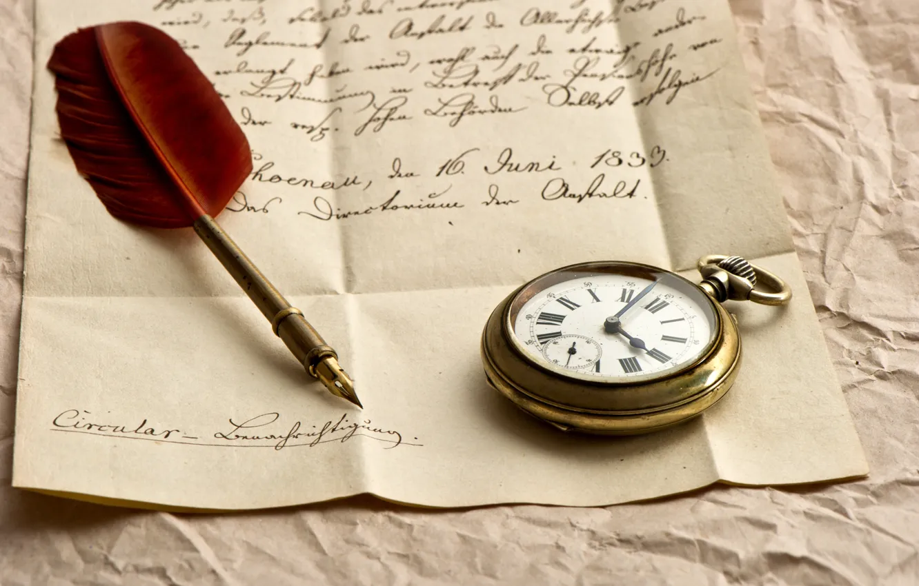 Photo wallpaper letter, paper, watch, handle, ink, pen