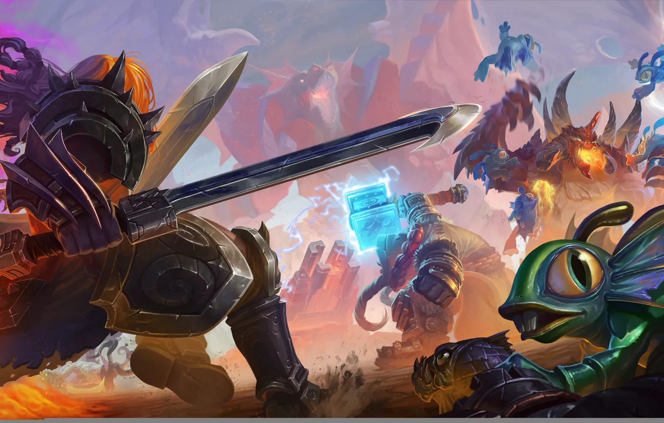 Photo wallpaper Sonya, diablo, warcraft, Heroes of the Storm, moba, Murky, Wandering Barbarian, Kael'thas