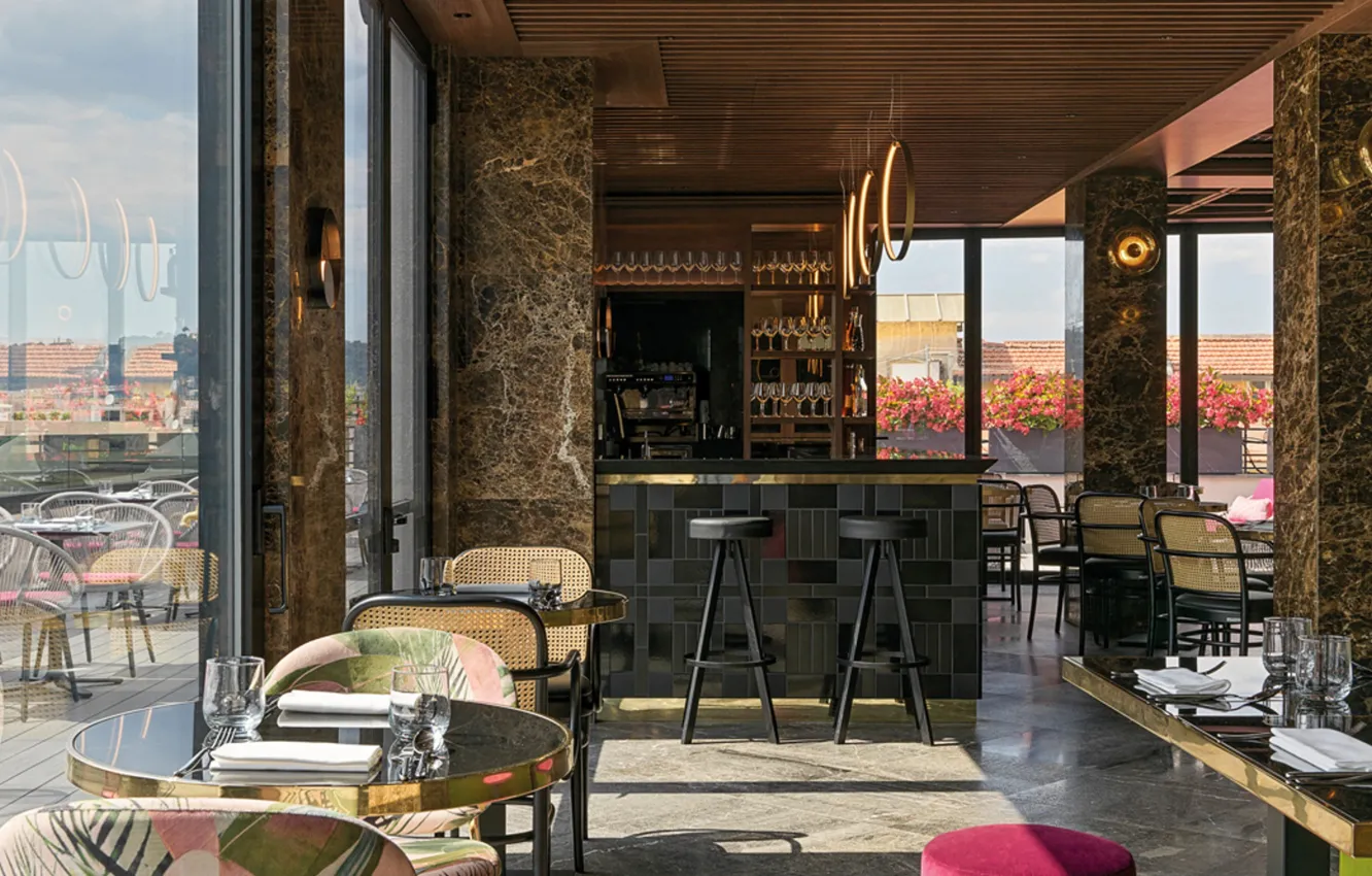 Photo wallpaper design, style, interior, bar, Rome, Italy, restaurant, Italy