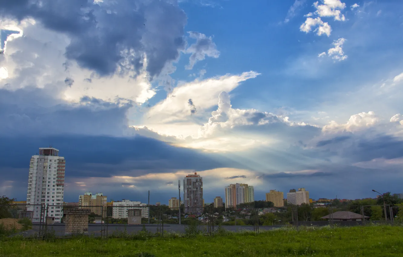 Photo wallpaper clouds, heaven, Minsk, after the storm, kurasovshina