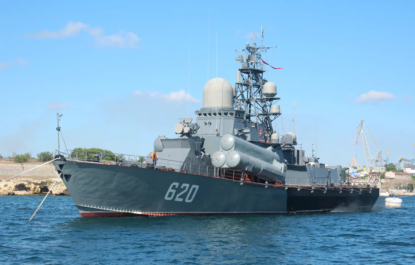 Photo wallpaper ship, calm, rocket, small