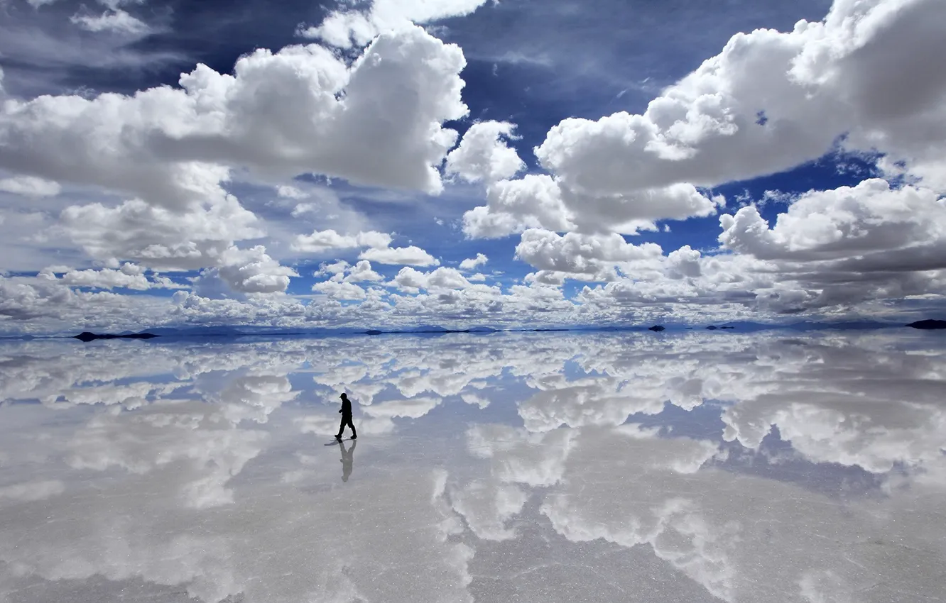 Photo wallpaper water, nature, Bolivia, salt marsh, Uyuni, uyuni