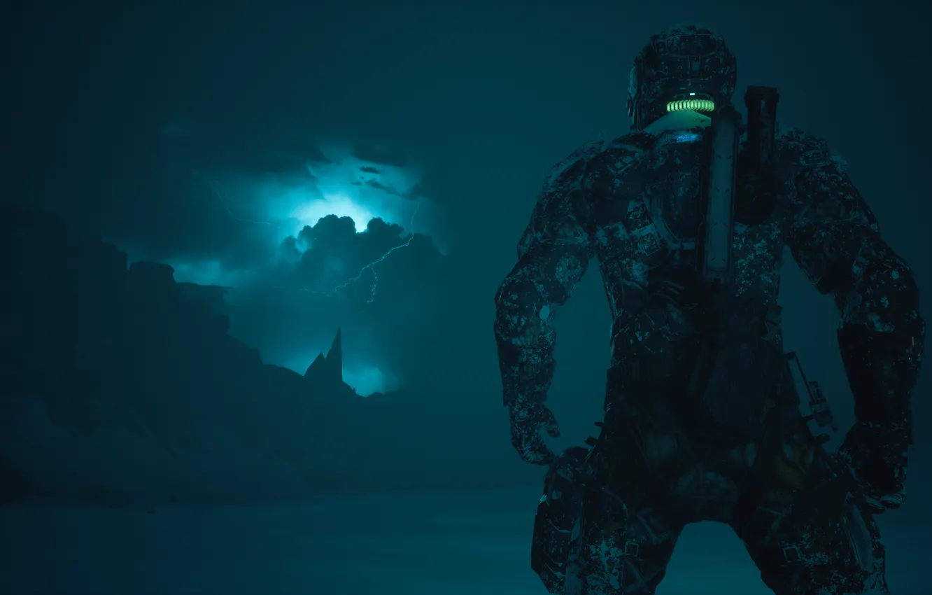 Photo wallpaper storm, lightning, storm, storm, dead space, Lightning, Screenshot, Screenshot