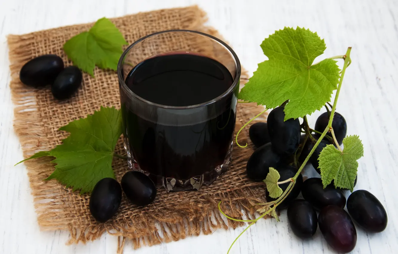 Photo wallpaper red, wine, grapes, Olena Rudo