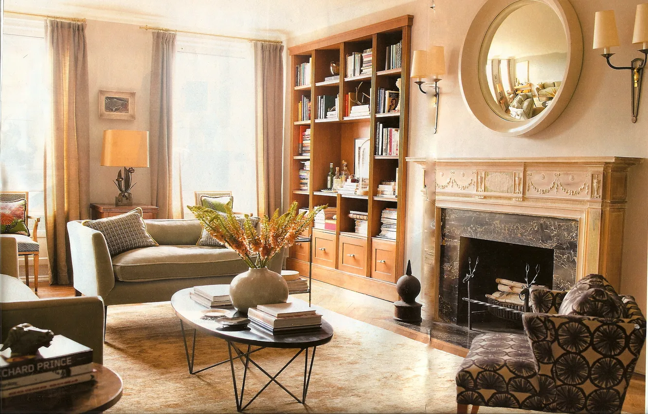 Photo wallpaper design, style, Villa, home, interior, living room