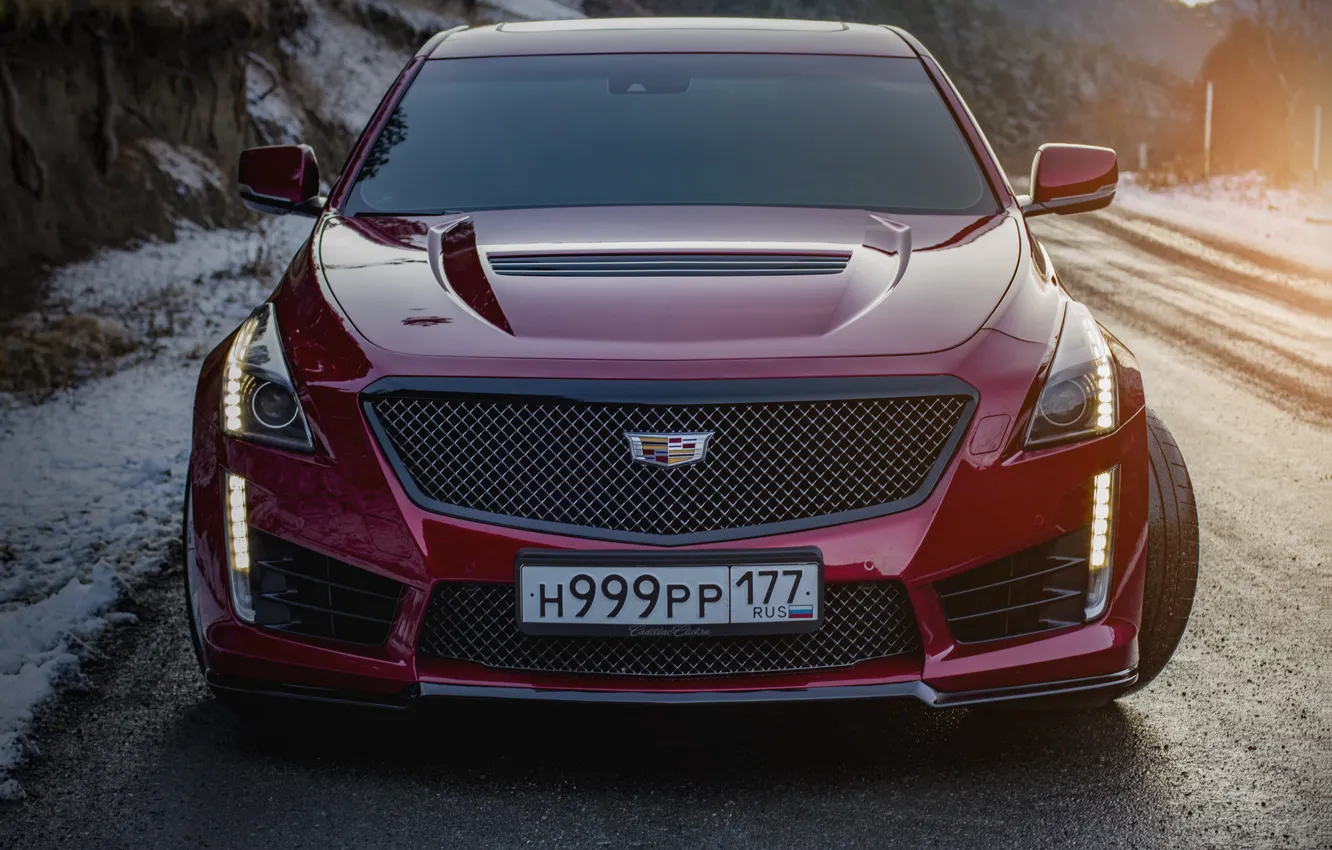 Photo wallpaper cadillac, cts-v, ingushetia