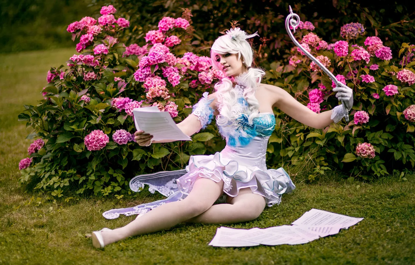 Photo wallpaper girl, nature, model, fairy, outfit, cosplay