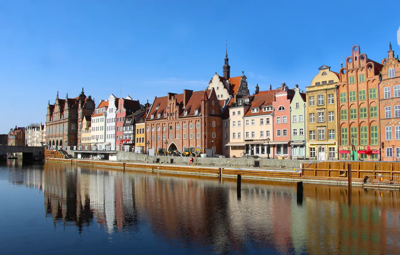 Photo wallpaper river, Gdansk, HISTORIC, Motlawa