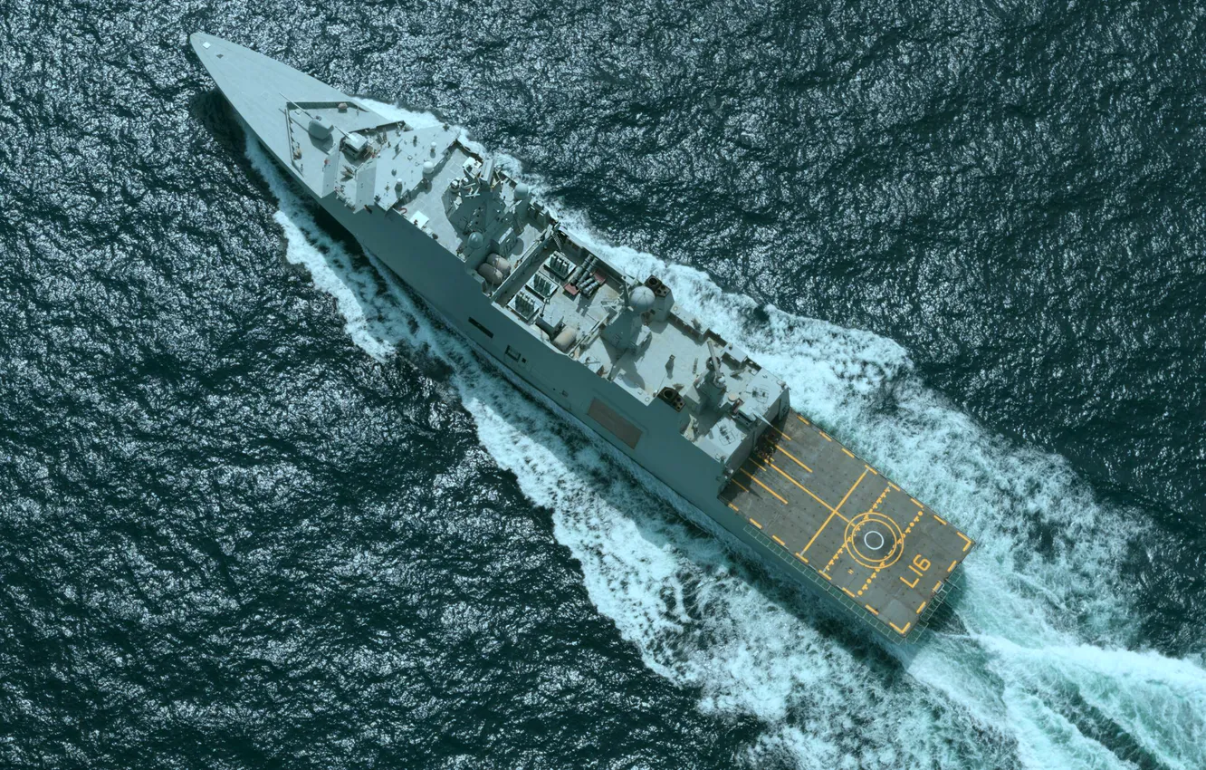 Photo wallpaper frigate, Danish Navy, HMDS Absalon