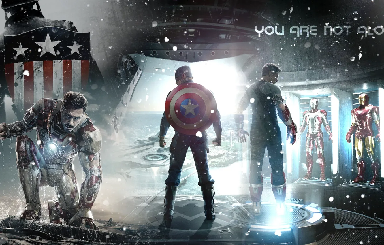 Photo wallpaper iron man, marvel, Captain America, captain America, the Avengers, Iron-Man
