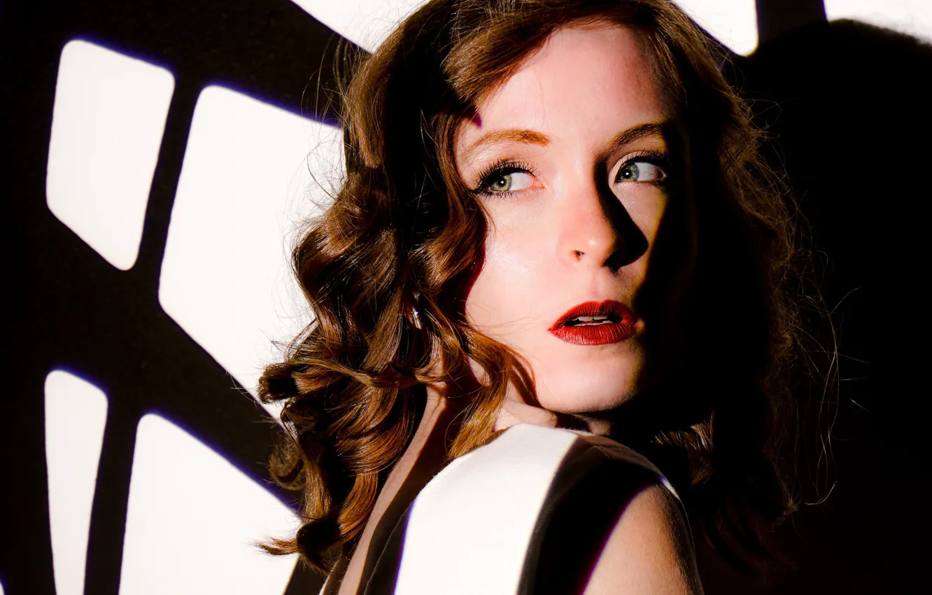 Photo wallpaper face, background, model, Laura