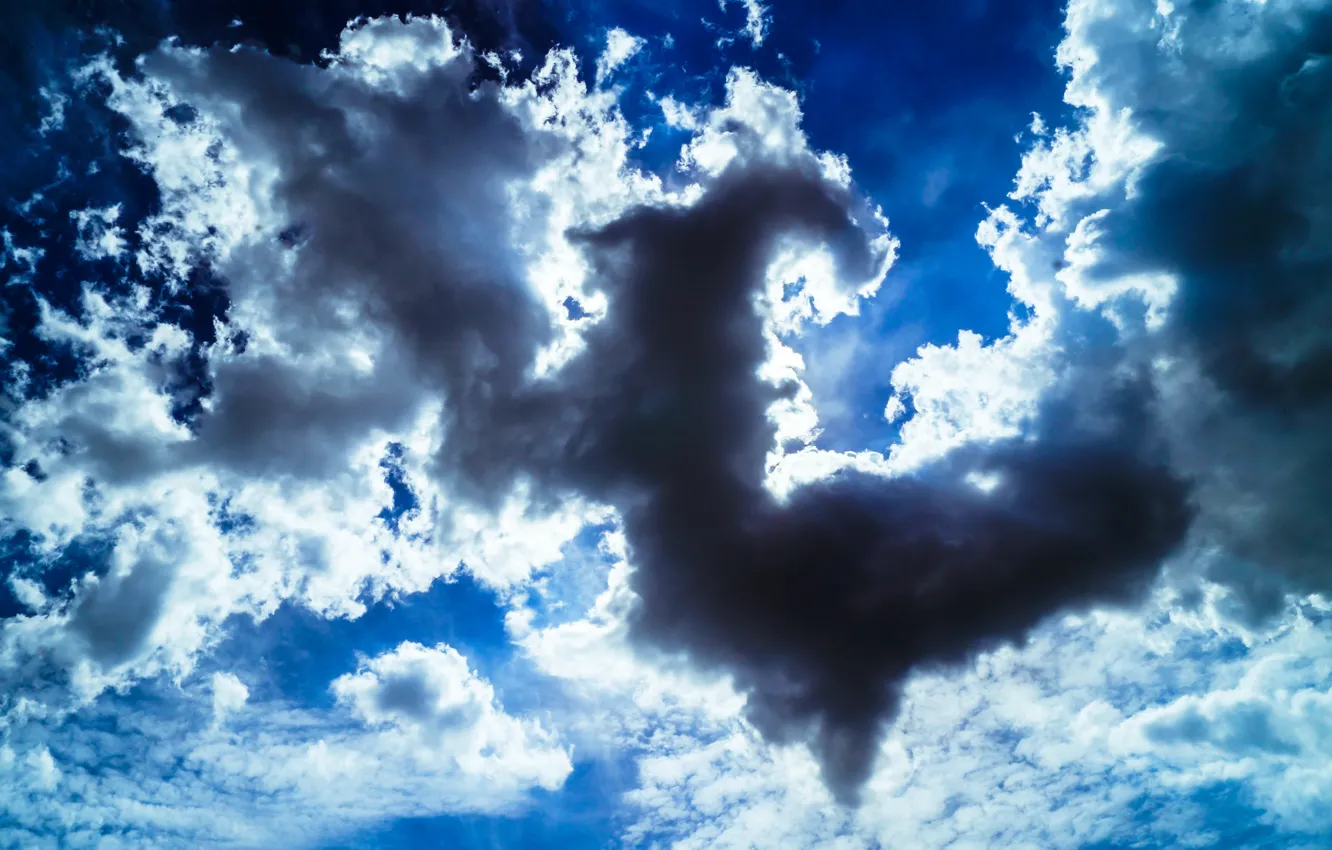 Photo wallpaper the sky, clouds, blue, clouds, spring