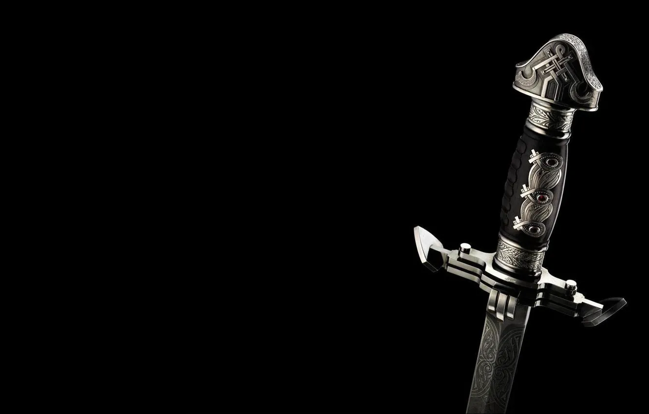 Photo wallpaper black, Sword, Weapons
