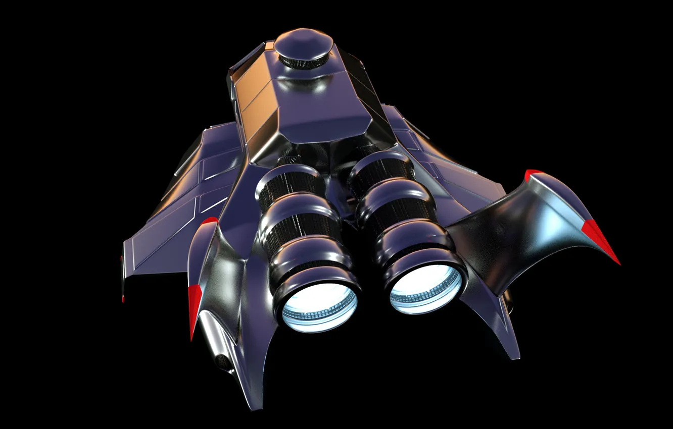 Photo wallpaper space, Shuttle, render, Pull