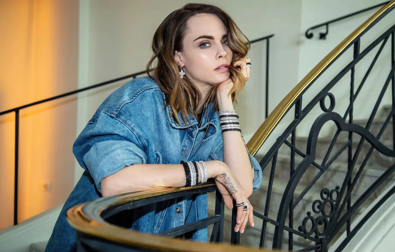 Photo wallpaper girl, model, actress, Cara Delevingne, Sweetheart