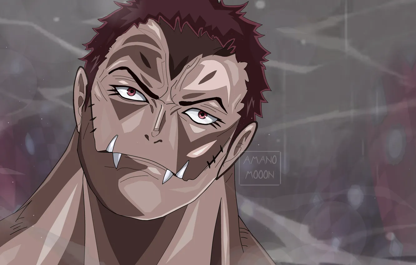 Photo wallpaper One Piece, pirate, fight, fang, evil, powerful, strong, mochi