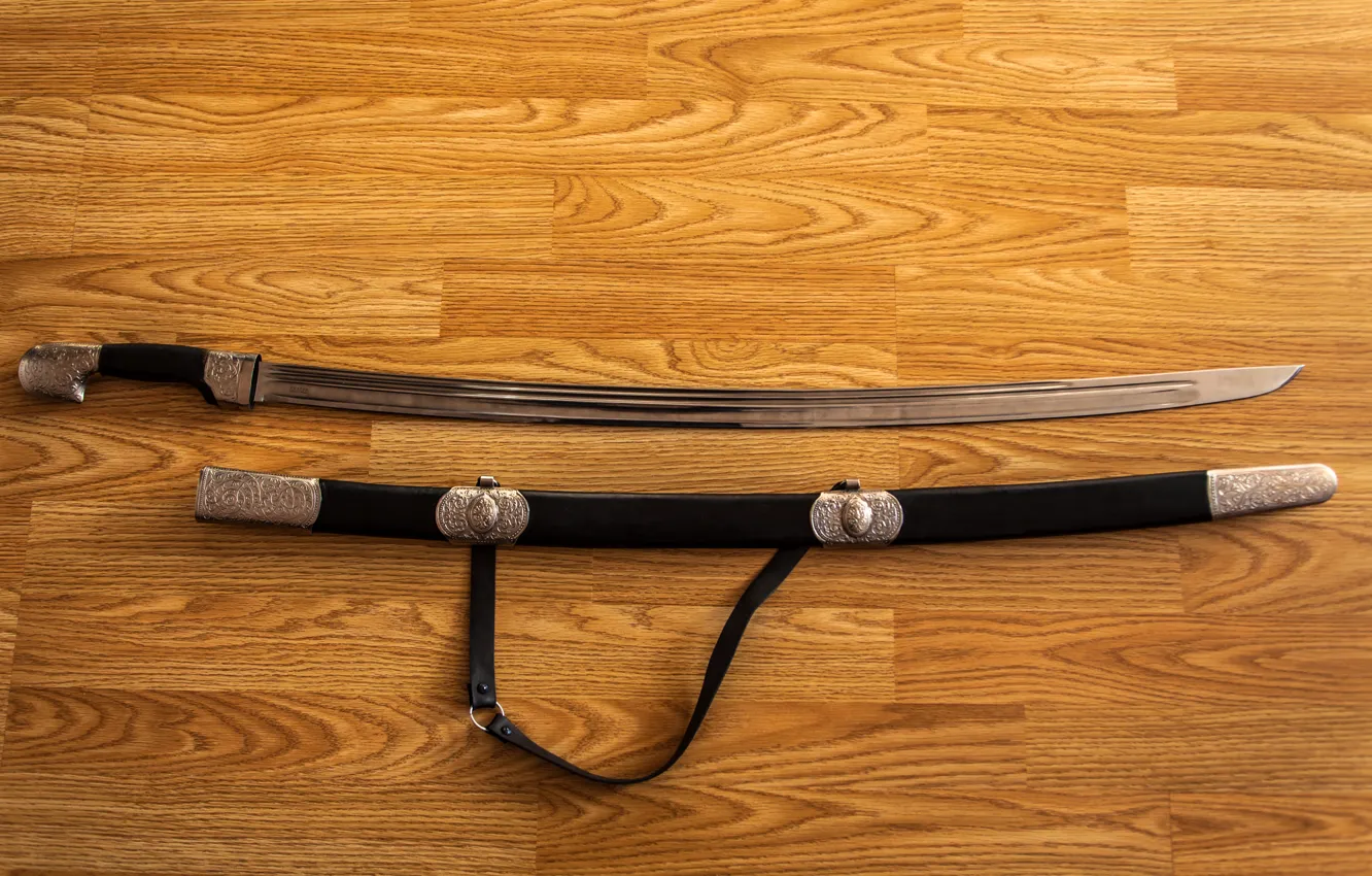 Photo wallpaper weapons, saber, checkers, cavalry