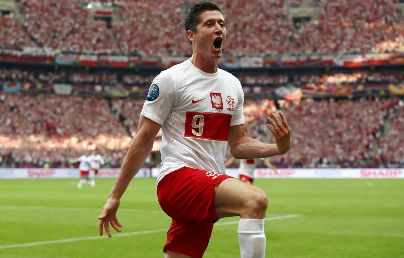 Photo wallpaper Sport, Football, Football, Euro 2012, Lewandowski