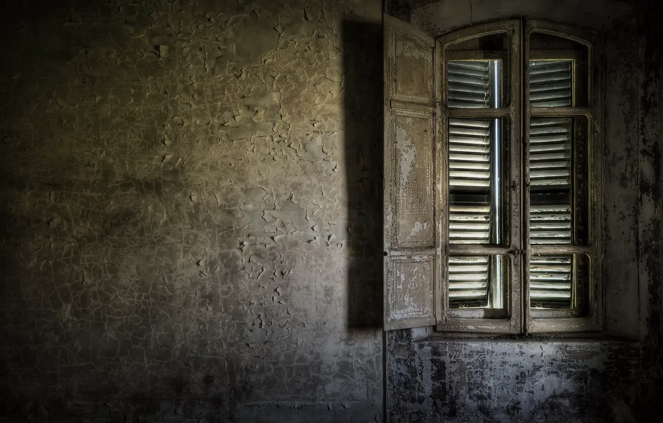 Photo wallpaper wall, window, naturalism